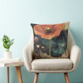 月明かりの下のオレンジポピー クッション (椅子)