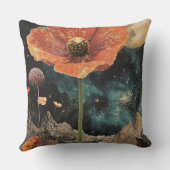 月明かりの下のオレンジポピー クッション (裏面)