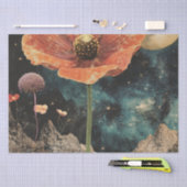 月明かりの下のオレンジポピー 薄葉紙 (クラフト)