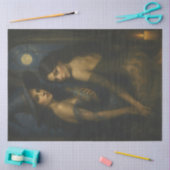 月明かりの下のゴシック様式の魔女の分離 薄葉紙 (クラフト)