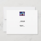 月明かりの下のベンチに座っている友人や恋人 (裏面)