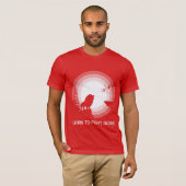 月明かりの下のライオン - 独りで戦うことを学ぶ Tシャツ (正面フル)