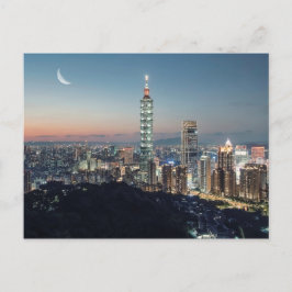 月明かりの下の都市 ポストカード