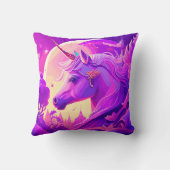 月明かりの下の魔法のユニコーン クッション (裏面)