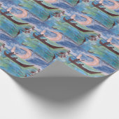 月明かりの下を航行する ラッピングペーパー (角)