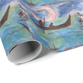 月明かりの下を航行する ラッピングペーパー (ロールコーナー)