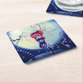 月明かりの不整合 スクエアペーパーコースター (アングル)