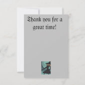 月明かりの不気味なおもしろいに額を乗せる サンキューカード (裏面)