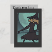 月明かりの不気味なおもしろいに額を乗せる サンキューカード (正面/裏面)