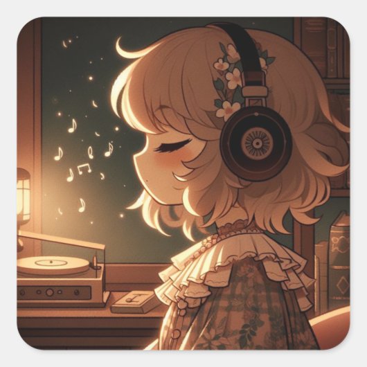 月明かりの中でささやく スクエアシール (正面)