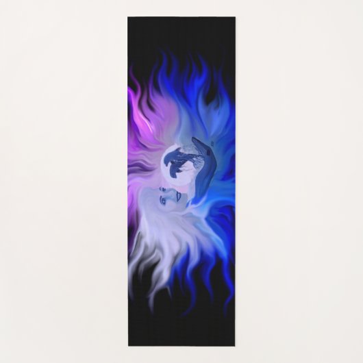 月明かりの中でイルカを飼っている人 ヨガマット (正面)