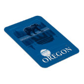 月明かりの中でクマ – ヴィンテージ旅行ポスター マグネット (右側)