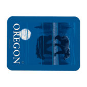 月明かりの中でクマ – ヴィンテージ旅行ポスター マグネット (横)