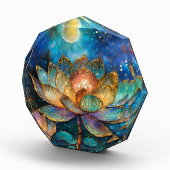 月明かりの中でステンドグラス蓮が花 フォトブロック (右)