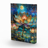 月明かりの中でステンドグラス蓮が花 フォトブロック (右)