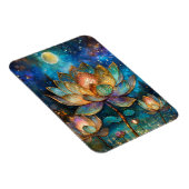 月明かりの中でステンドグラス蓮が花 マグネット (右側)