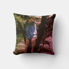 月明かりの中でドラゴンフライ妖精の少女 クッション