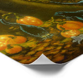 月明かりの中でハロウィーンの魔女のダンシン ポスター (角)