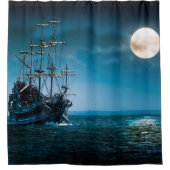 月明かりの中で出荷 シャワーカーテン (正面)