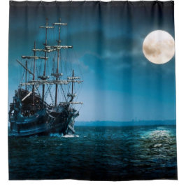 月明かりの中で出荷 シャワーカーテン