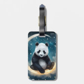 月明かりの中で夢を見る:パンダの天のセレナーデ ラゲッジタグ (裏面縦)