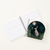 月明かりの中で幸せなウサギ ノートブック (内部)