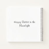 月明かりの中で幸せなウサギ ノートブック (裏面)