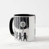 月明かりの中で手を握る黒猫・ Louis Wain マグカップ (正面左)