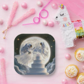 月明かりの中で新婚の宇宙飛行士 ペーパープレート (パーティー)