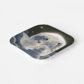 月明かりの中で新婚の宇宙飛行士 ペーパープレート (傾斜あり)