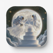 月明かりの中で新婚の宇宙飛行士 ペーパープレート (正面)