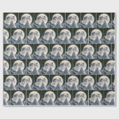 月明かりの中で新婚の宇宙飛行士 ラッピングペーパー (フラット)