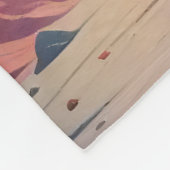 月明かりの中で暮らす原子未来的な宇宙黒猫 フリースブランケット (角)