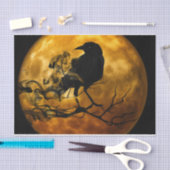 月明かりの中で激しく揺れる 薄葉紙 (クラフト)