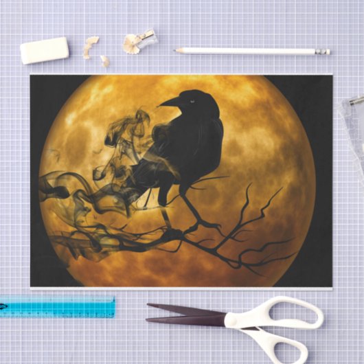 月明かりの中で激しく揺れる 薄葉紙 (クラフト)