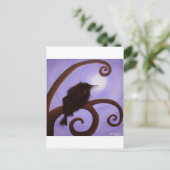 月明かりの中で烏 ポストカード (スタンド正面)