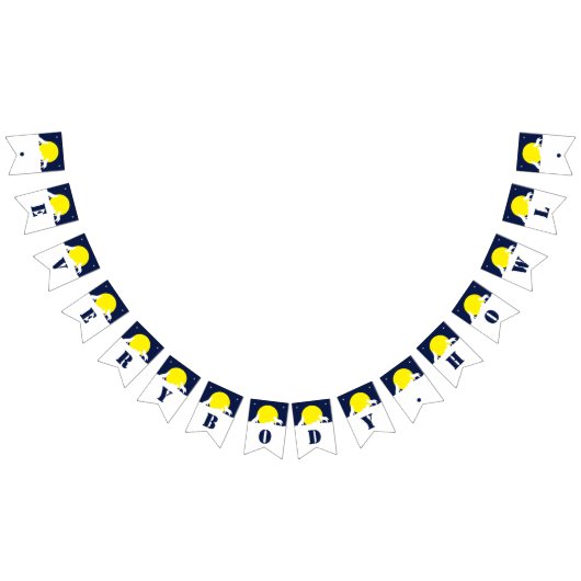 月明かりの中で狼みんな吠えろ!バント バンティングフラッグ (全)