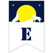 月明かりの中で狼みんな吠えろ!バント バンティングフラッグ (第2の旗)