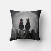 月明かりの中で猫を愛する クッション (裏面)