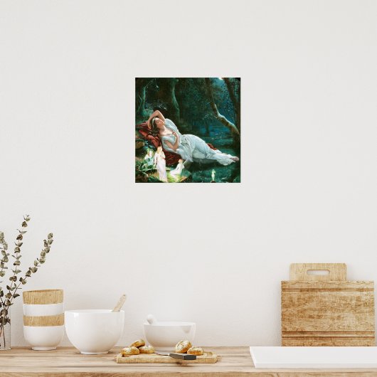 月明かりの中で眠るティターニア – シモンズ・アート ポスター (キッチン)