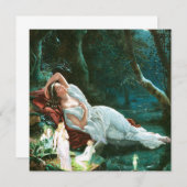 月明かりの中で眠るティターニア – シモンズ・アート 招待状 (正面/裏面)