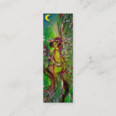 月明かりの中で金ゴールドフローラが輝く緑の妖精 スキニー名刺 (裏面)