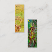 月明かりの中で金ゴールドフローラが輝く緑の妖精 スキニー名刺 (正面/裏面)