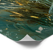 月明かりの中で魅了された森の狼 ポスター (角)