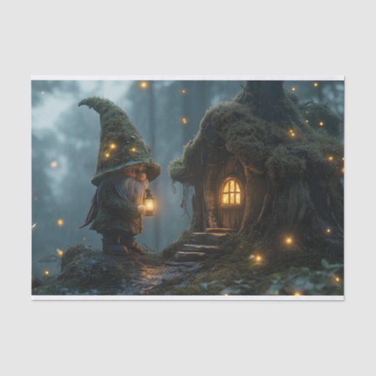月明かりの中で魅惑された格言コテージ:ファンタジー 薄葉紙 (正面)