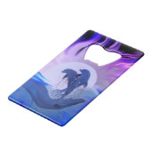 月明かりの中のイルカ クレジットカード栓抜き (正面アングル)