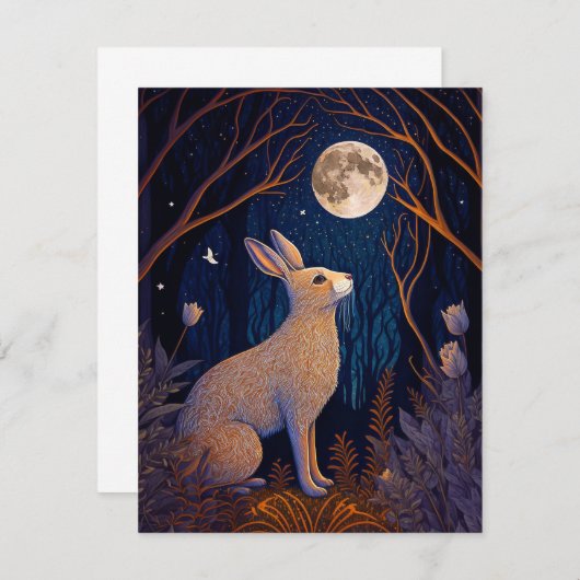 月明かりの中のウサギ (正面/裏面)