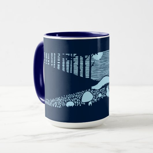 月明かりの中のキノコ マグカップ (正面左)