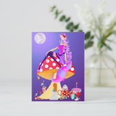 月明かりの中のキャットレディ ポストカード (スタンド正面)