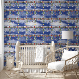 月明かりの中のクリスマスビレッジ 壁紙